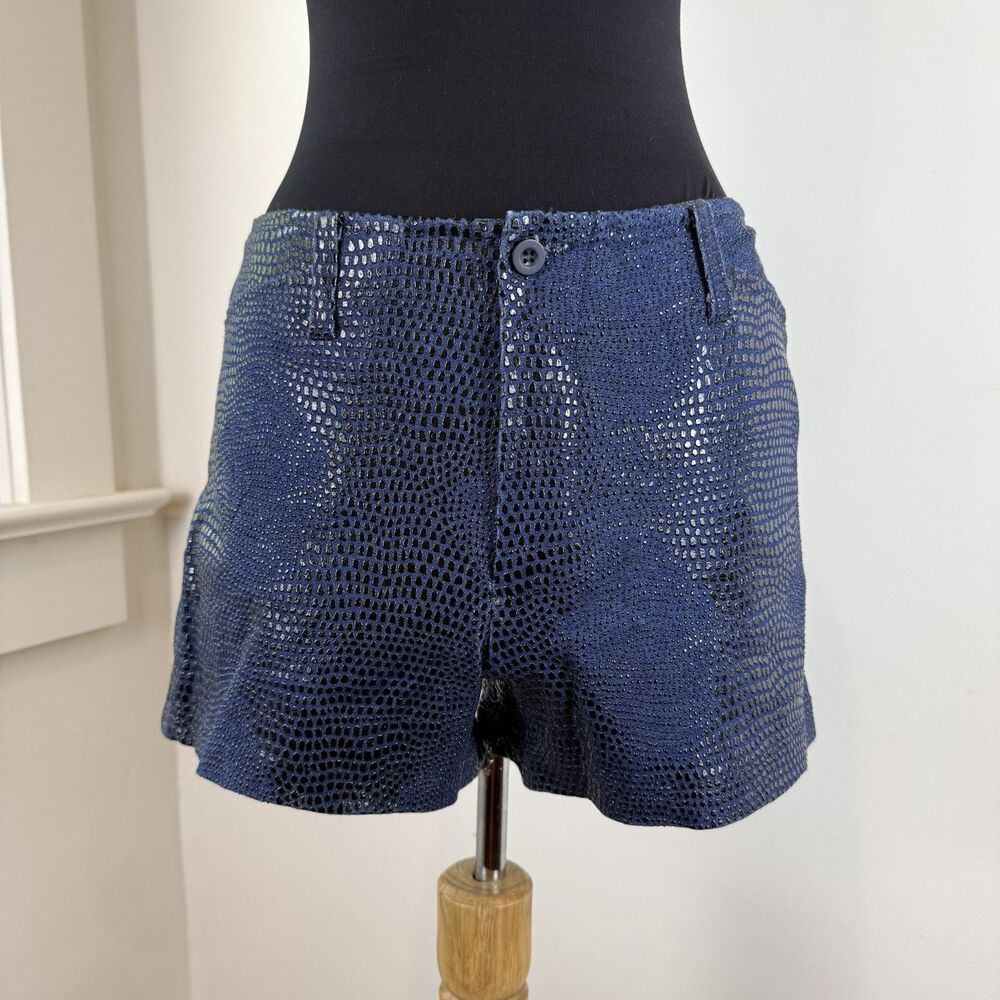 Vintage Y2K Liquid Clothing Faux Snakeskin Shorts Low Mid Rise Clubwear Festival